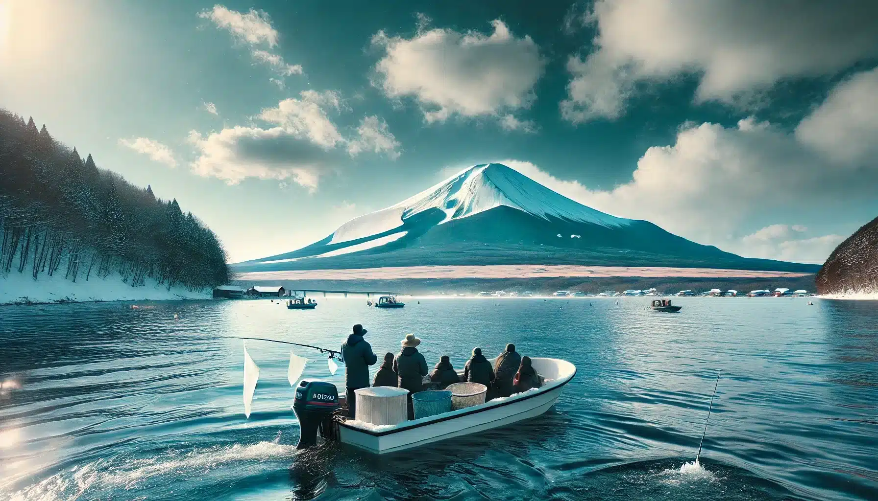 山中湖で楽しむワカサギ釣りと絶景